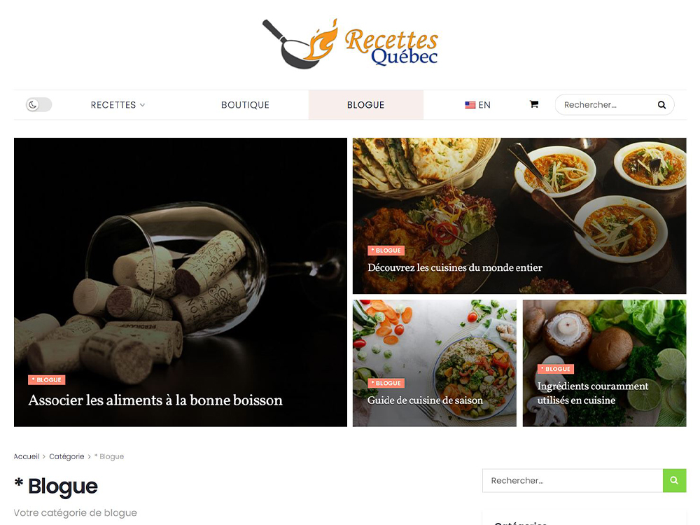 Recettes Qc - Blog