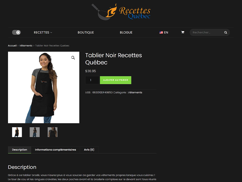 Recettes Qc - Product